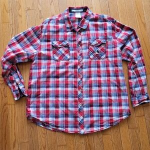 Mickey Mouse Disney Parks Western Pearl Snap Button Up Men's XL